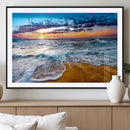 Ocean Waves Wall Art Canvas Print Ocean Waves Beach Sunset by MyGreatCanvas | Canvas Wall Art Prints | Photo Prints & Wall Decor