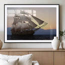 Majestic Sailing Ship Wall Art Canvas Print, Sunset Ocean by MyGreatCanvas | Canvas Wall Art Prints | Photo Prints & Wall Decor