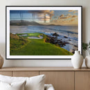 Coastal Golf Course Wall Art Canvas Print – Sunset with by MyGreatCanvas | Canvas Wall Art Prints | Photo Prints & Wall Decor