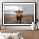 Longhorn Bull Wall Art Canvas Print – Framed Rustic by MyGreatCanvas | Canvas Wall Art Prints | Photo Prints & Wall Decor