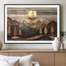 Wooden Mountain Layers Art – Rustic Pine Tree Landscape by MyGreatCanvas | Canvas Wall Art Prints | Photo Prints & Wall Decor