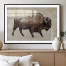 Snowy Bison Wall Art Canvas Print, Majestic Buffalo Winter by MyGreatCanvas | Canvas Wall Art Prints | Photo Prints & Wall Decor