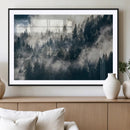 Foggy Pine Forest Wall Art – Framed Black White Nature by MyGreatCanvas | Canvas Wall Art Prints | Photo Prints & Wall Decor