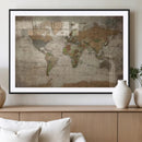 World Map Canvas Print – Framed Travel Map Wall Art for by MyGreatCanvas | Canvas Wall Art Prints | Photo Prints & Wall Decor