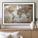 Vibrant Watercolor World Map Canvas Wall Art – Framed Travel by MyGreatCanvas | Canvas Wall Art Prints | Photo Prints & Wall Decor
