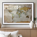 Personalized World Map Canvas Print – Colorful Watercolor by MyGreatCanvas | Canvas Wall Art Prints | Photo Prints & Wall Decor