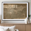 World Map Canvas Print – Framed Travel Map Wall Art for by MyGreatCanvas | Canvas Wall Art Prints | Photo Prints & Wall Decor