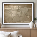 Colorful Watercolor World Map Canvas Wall Art – Framed by MyGreatCanvas | Canvas Wall Art Prints | Photo Prints & Wall Decor