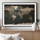 Vintage World Map Canvas Wall Art – Framed Travel Map for by MyGreatCanvas | Canvas Wall Art Prints | Photo Prints & Wall Decor