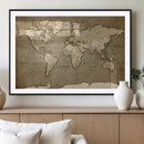 World Map Wall Art Canvas Print, Framed Map Art Picture by MyGreatCanvas | Canvas Wall Art Prints | Photo Prints & Wall Decor