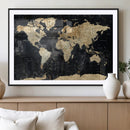 Framed Large World Map Wall Art Canvas Print for Living Room by MyGreatCanvas | Canvas Wall Art Prints | Photo Prints & Wall Decor