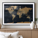 Framed Large World Map Wall Art Canvas Print – Stunning by MyGreatCanvas | Canvas Wall Art Prints | Photo Prints & Wall Decor