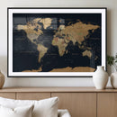 Vintage World Map Earth Globe Countries Oceans Continents by MyGreatCanvas | Canvas Wall Art Prints | Photo Prints & Wall Decor
