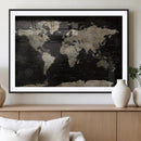 Detailed World Map Wall Art Print - Large Framed World Map