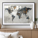 World Map Wall Art Canvas Print for Office Wall Decor by MyGreatCanvas | Canvas Wall Art Prints | Photo Prints & Wall Decor