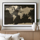 World Map Canvas Print – Framed World Map Wall Art for