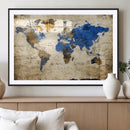 World Map Canvas Print – Colorful Abstract Travel Map, by MyGreatCanvas | Canvas Wall Art Prints | Photo Prints & Wall Decor