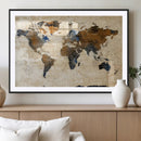 World Map Canvas Print – Framed Travel Map Wall Art for by MyGreatCanvas | Canvas Wall Art Prints | Photo Prints & Wall Decor