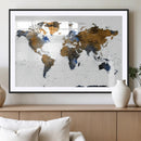 World Map Wall Art Canvas Print, Modern Decorative Framed by MyGreatCanvas | Canvas Wall Art Prints | Photo Prints & Wall Decor