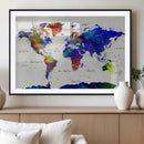 Vintage World Map Canvas Wall Art – Framed Travel Map with by MyGreatCanvas | Canvas Wall Art Prints | Photo Prints & Wall Decor