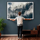 Foggy Mountain Forest Canvas Print, Misty Pine Trees Nature by MyGreatCanvas | Canvas Wall Art Prints | Photo Prints & Wall Decor