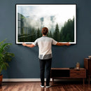 Misty Mountain Forest Canvas Print, Foggy Pine Trees Nature by MyGreatCanvas | Canvas Wall Art Prints | Photo Prints & Wall Decor