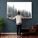 Misty Mountain Forest Canvas Print, Foggy Pine Trees Nature by MyGreatCanvas | Canvas Wall Art Prints | Photo Prints & Wall Decor