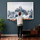 Snowy Mountain Range Canvas Print, Alpine Peaks Landscape by MyGreatCanvas | Canvas Wall Art Prints | Photo Prints & Wall Decor