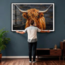 Highland Cow Wall Art Canvas Print, Rustic Farm Animal by MyGreatCanvas | Canvas Wall Art Prints | Photo Prints & Wall Decor