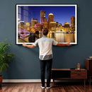 Boston Wall Art Canvas Print, Boston City Downtown Night by MyGreatCanvas | Canvas Wall Art Prints | Photo Prints & Wall Decor