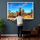 Boston Wall Art Canvas Print, Boston City Downtown Night by MyGreatCanvas | Canvas Wall Art Prints | Photo Prints & Wall Decor