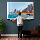 Chicago Wall Art Canvas Print, Chicago City Downtown Night by MyGreatCanvas | Canvas Wall Art Prints | Photo Prints & Wall Decor