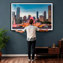 Chicago Wall Art Canvas Print - Chicago City Downtown Night by MyGreatCanvas | Canvas Wall Art Prints | Photo Prints & Wall Decor