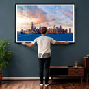 Chicago Wall Art Canvas Print - Chicago City Downtown Night by MyGreatCanvas | Canvas Wall Art Prints | Photo Prints & Wall Decor