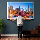 Chicago Wall Art Canvas Print, Chicago City Downtown Night by MyGreatCanvas | Canvas Wall Art Prints | Photo Prints & Wall Decor