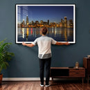 Chicago Wall Art Canvas Print - Chicago City Downtown Night by MyGreatCanvas | Canvas Wall Art Prints | Photo Prints & Wall Decor
