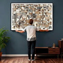 Abstract Longhorn Wall Art Canvas Print - Cow Animal Drawing by MyGreatCanvas | Canvas Wall Art Prints | Photo Prints & Wall Decor