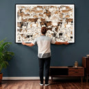 Large Longhorn Wall Art Canvas Print - Abstract Cow Animal by MyGreatCanvas | Canvas Wall Art Prints | Photo Prints & Wall Decor