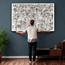Abstract Texas Cow Wall Art Canvas Print - Farm Longhorn by MyGreatCanvas | Canvas Wall Art Prints | Photo Prints & Wall Decor