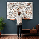 Abstract Longhorn Herd Wall Art Canvas Print - Abstract by MyGreatCanvas | Canvas Wall Art Prints | Photo Prints & Wall Decor