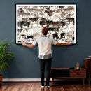 Abstract Texas Longhorn Print - Longhorn Herd Print for by MyGreatCanvas | Canvas Wall Art Prints | Photo Prints & Wall Decor