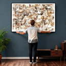 Farmhouse Bighorn Sheep Wall Art Canvas Print - Abstract by MyGreatCanvas | Canvas Wall Art Prints | Photo Prints & Wall Decor