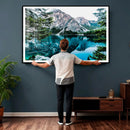 Alpine Mountain Lake Wall Art Canvas Print – Turquoise by MyGreatCanvas | Canvas Wall Art Prints | Photo Prints & Wall Decor