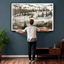 Snowy Mountain Landscape Wall Art Canvas Print, Alpine Pine by MyGreatCanvas | Canvas Wall Art Prints | Photo Prints & Wall Decor