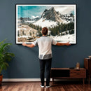 Snowy Mountain Wall Art Canvas Print, Alpine Pine Forest by MyGreatCanvas | Canvas Wall Art Prints | Photo Prints & Wall Decor