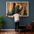 Rustic Bear Wall Art Canvas Print – Woodland Wildlife by MyGreatCanvas | Canvas Wall Art Prints | Photo Prints & Wall Decor