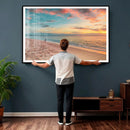 Beach Walk Wall Art Canvas Print – Soft Coastal Photography by MyGreatCanvas | Canvas Wall Art Prints | Photo Prints & Wall Decor
