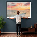Sunset Beach Wall Art Canvas Print – Soft Coastal by MyGreatCanvas | Canvas Wall Art Prints | Photo Prints & Wall Decor