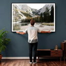 Lake Braies Alpine Landscape Wall Art Canvas Print, by MyGreatCanvas | Canvas Wall Art Prints | Photo Prints & Wall Decor
