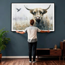 Abstract Highland Cow Animal Wall Art Canvas Print by MyGreatCanvas | Canvas Wall Art Prints | Photo Prints & Wall Decor